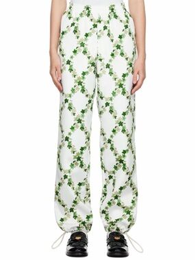 Tanner Fletcher sz 1 - S White Ivy League Pants Womens Floral Wide Joggers